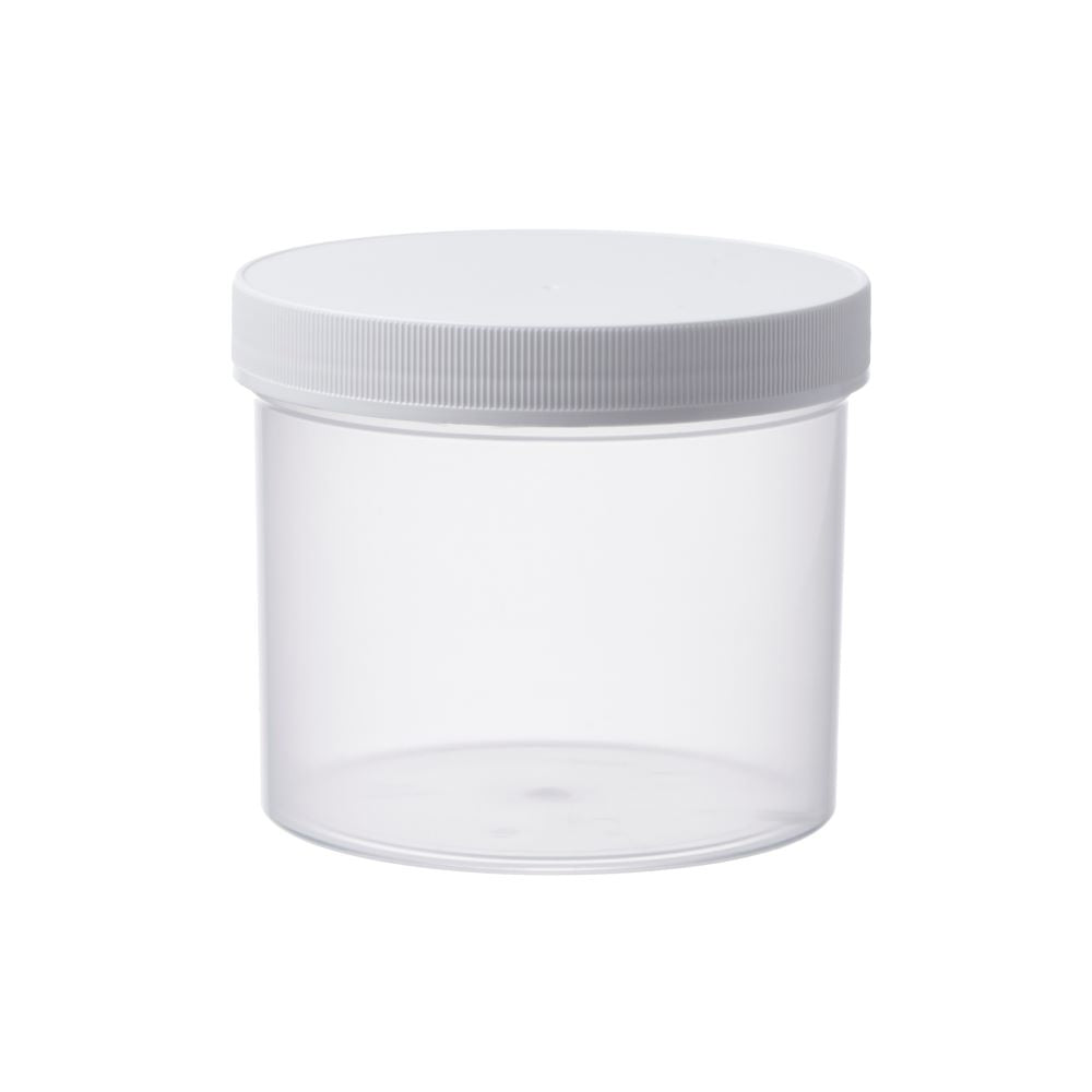 CrazyStorey 8 oz plastic jars with lids,(crazystorey)32 pack clear
