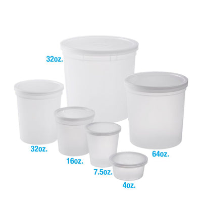Translucent Disposable Containers # 32 Oz. - Case of 100