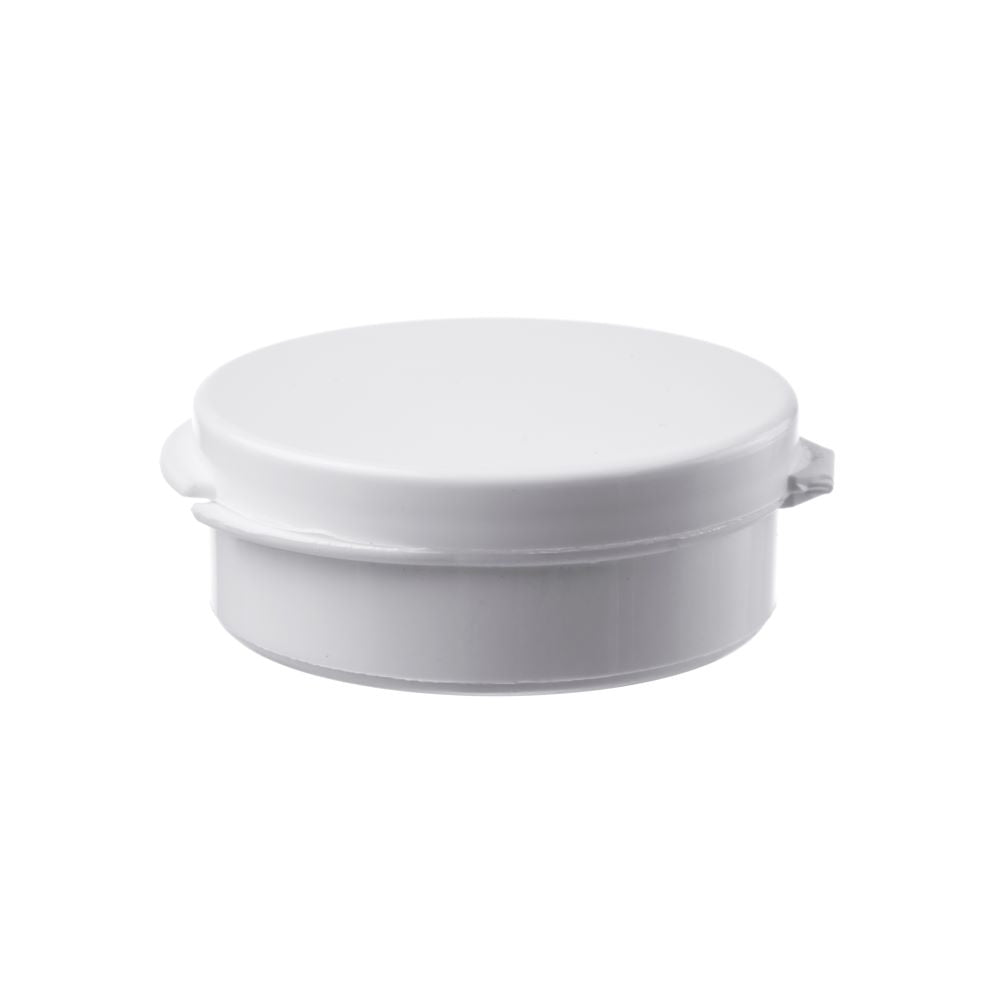 25 Oz Poly-Cons With Attached Lid # White, 1 1/2 Dia. x 1/2 H - Pkg/1 –  Consolidated Plastics