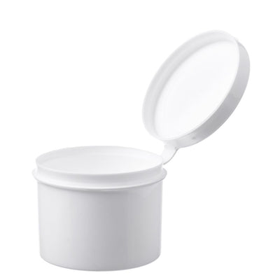2 Oz. Poly-Cons With Attached Lid # White, 2 Dia. x 1 1/2 H - Pkg/100