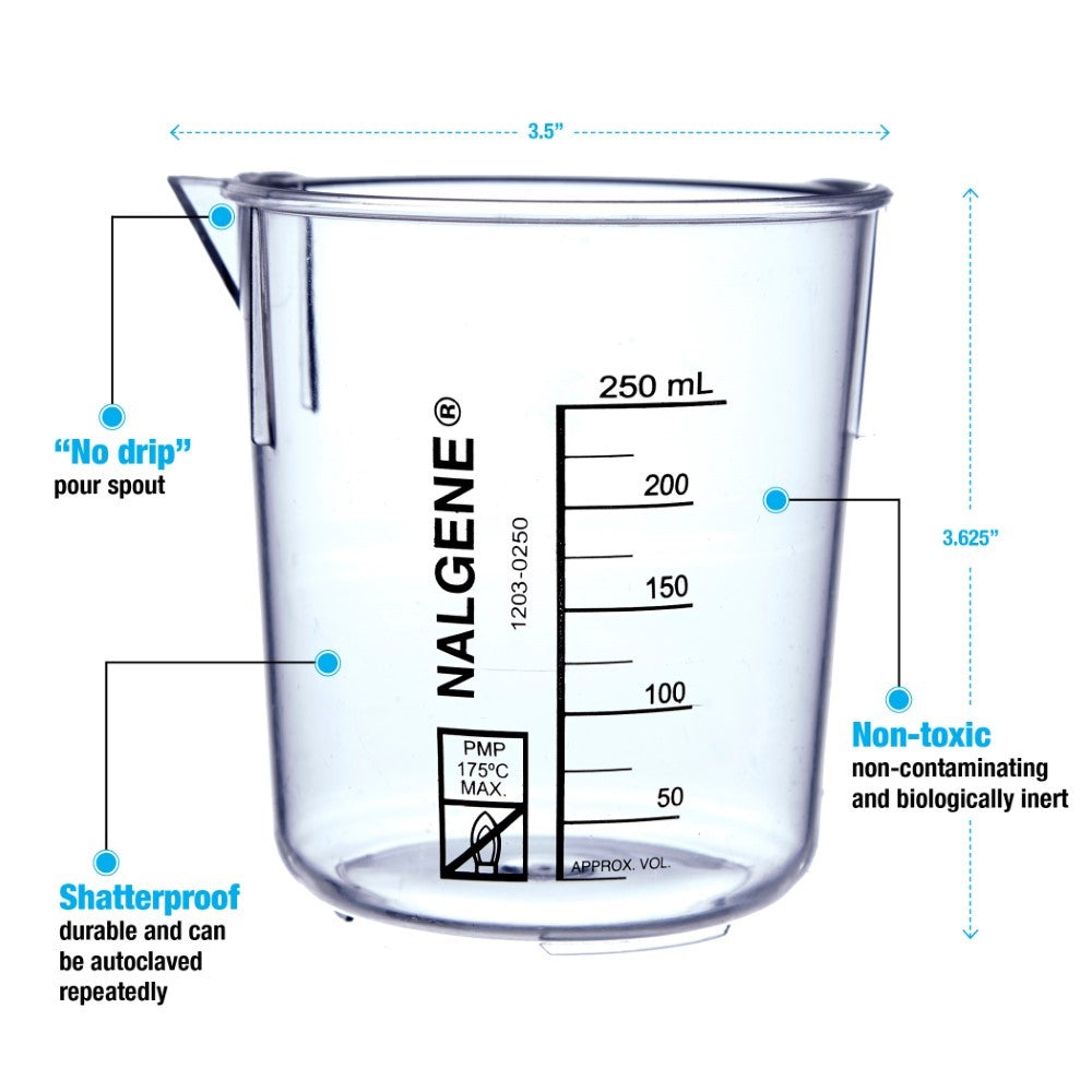 Nalgene™ Griffin Low-form PMP Beakers # 400 ml - Pkg/6