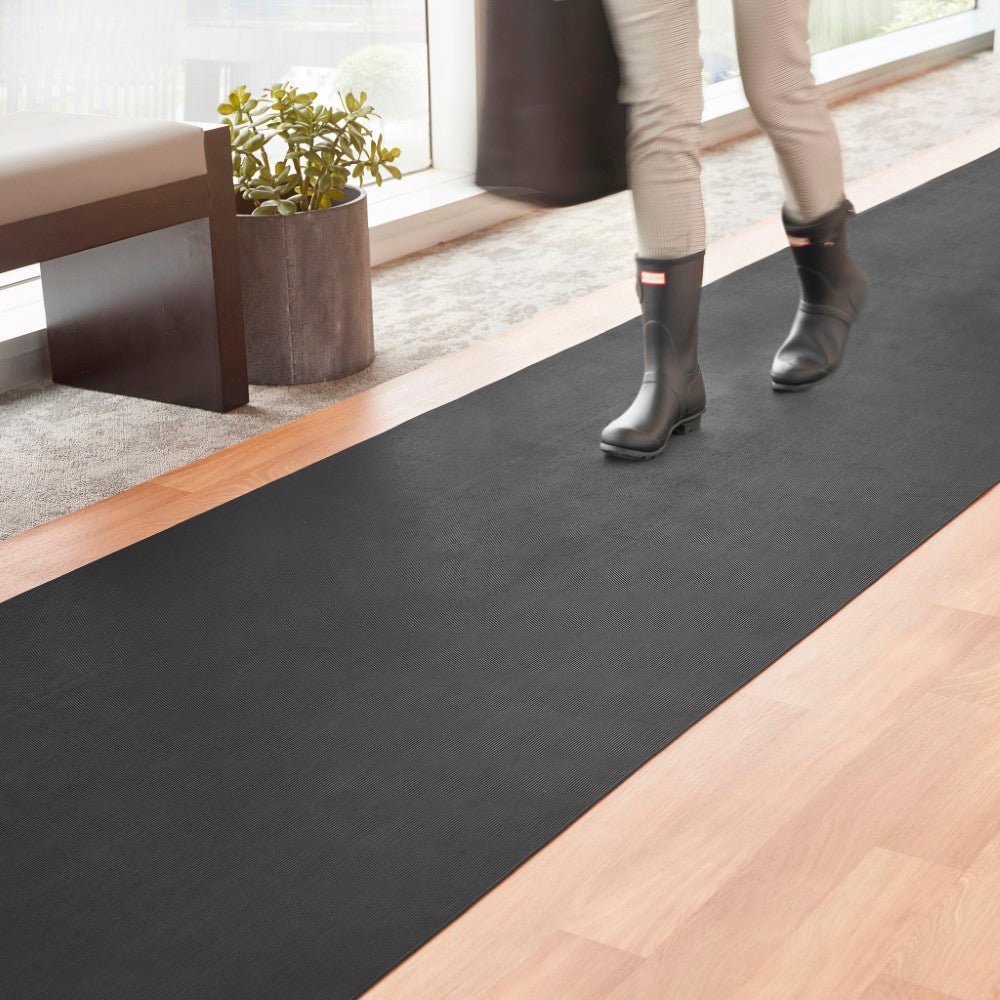 Dark Brown Rubber Mat To Protect Wood Floor Rubber Rib Mats