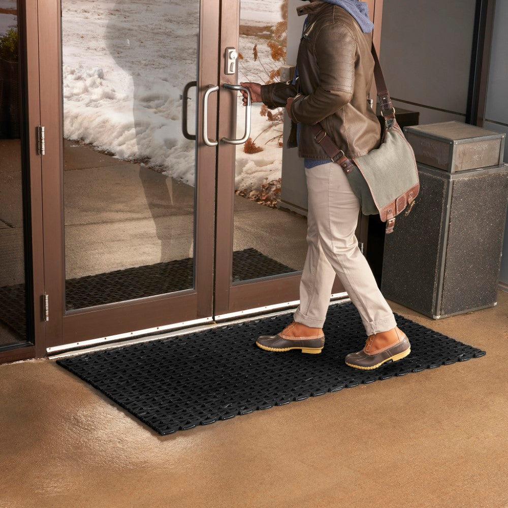 Rubber Mat With Rim Heavy Duty Rubber Tire Mats # Black – Consolidated Plastics