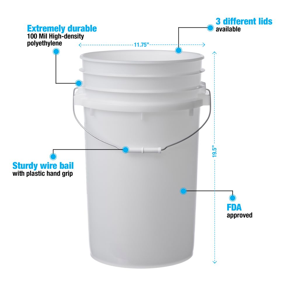 7 Gallon Pails # Natural – Consolidated Plastics