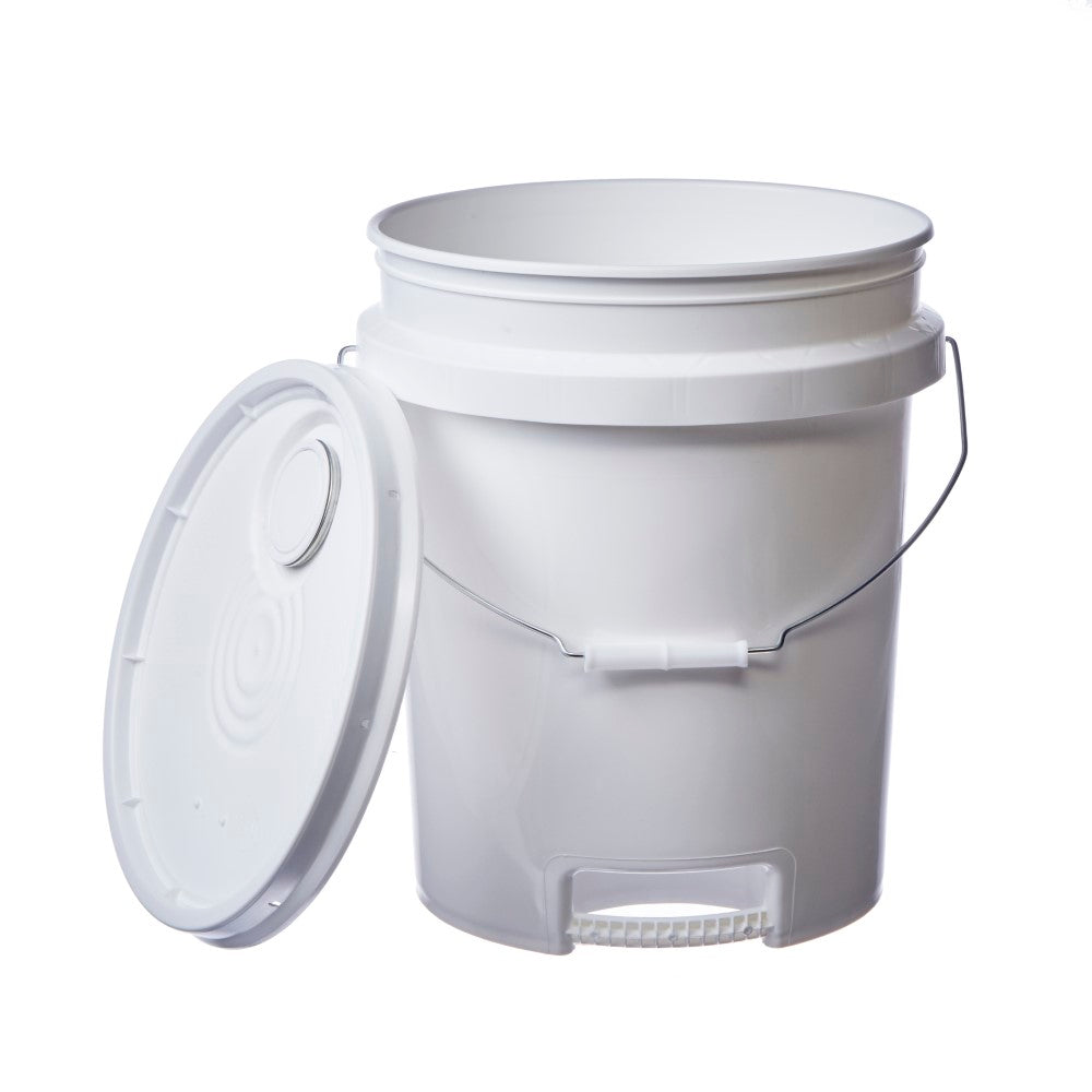 5 Gallon Pails With Bottom Handle # White