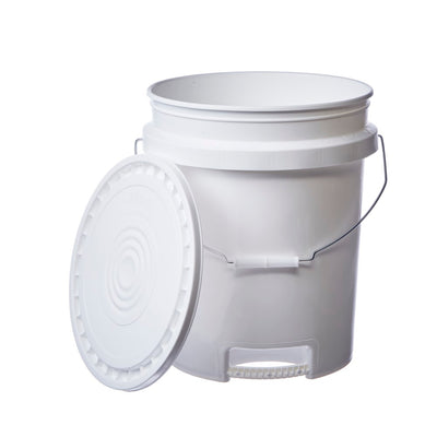 5 Gallon Pails With Bottom Handle # White
