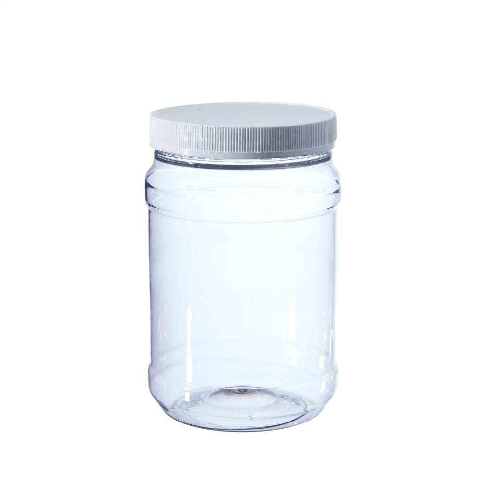 Round Jars with Caps # 32 Oz. 89 mm cap - 1 Dozen