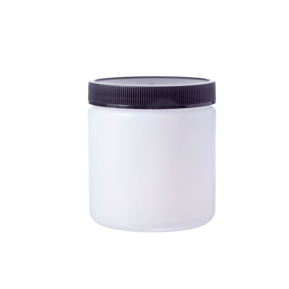 Straight-Sided Jars With Caps # Natural, 8 Oz. - 1 Dozen