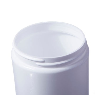 Straight-Sided Jars With Caps # White, 8 Oz. - 1 Dozen