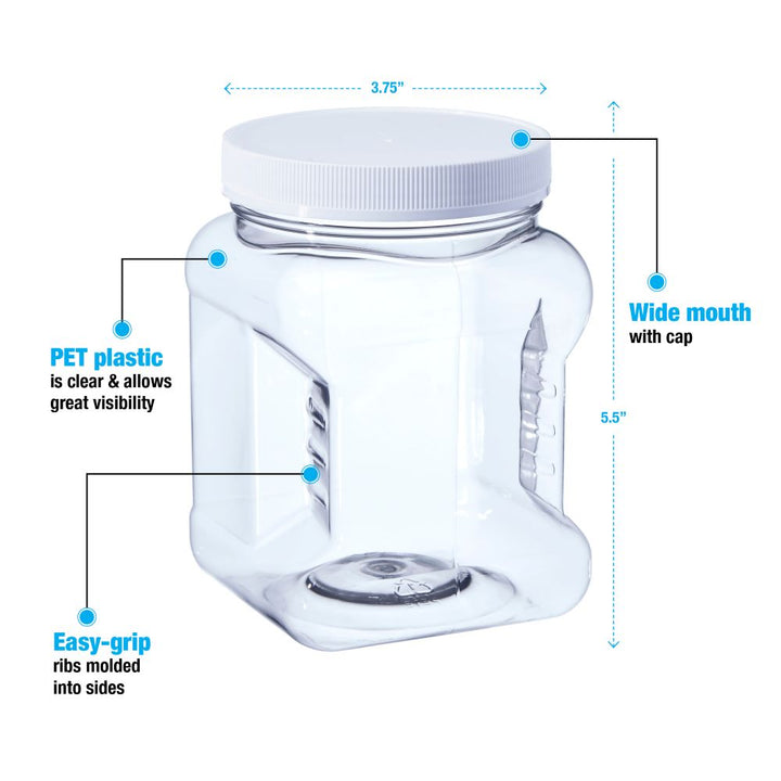 Gripper Jars with Caps # 32 Oz. 89 mm cap - 1 Dozen – Consolidated