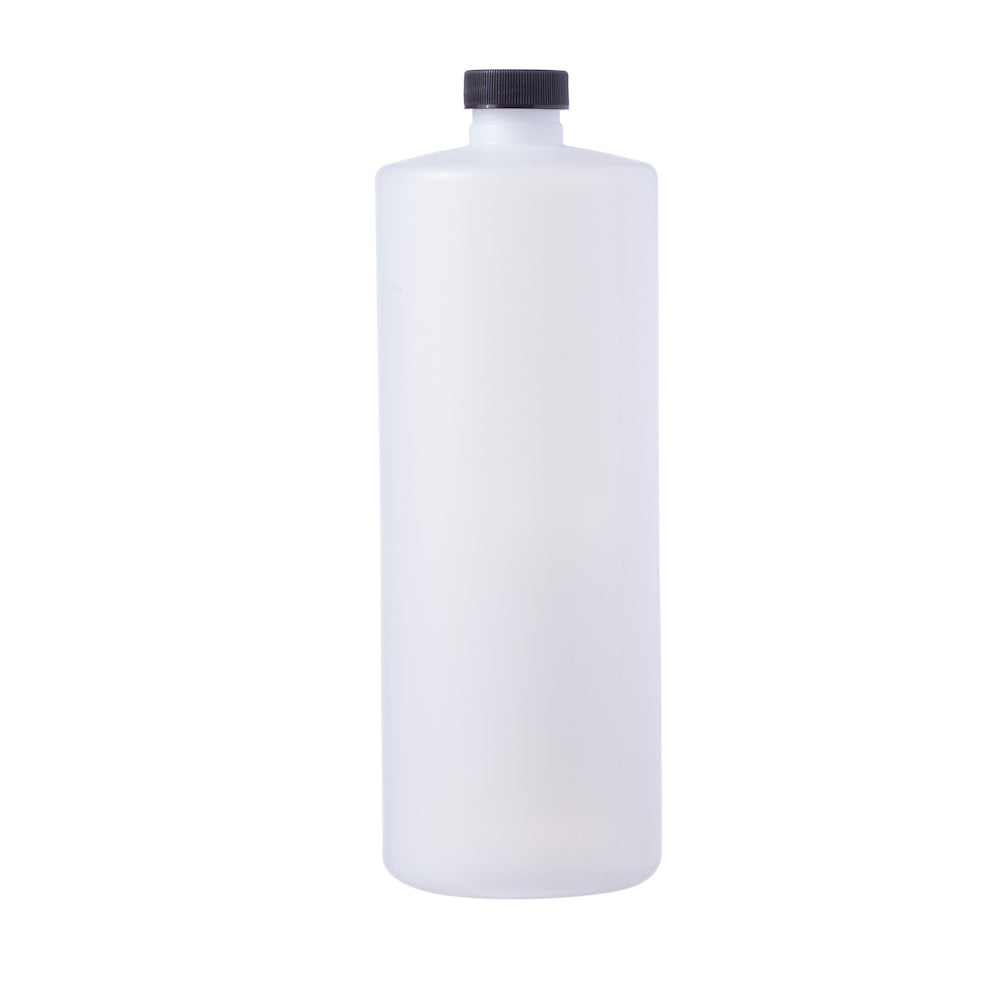 Natural HDPE Cylinder Bottle # 32 Oz. 28mm cap - 1 Dozen