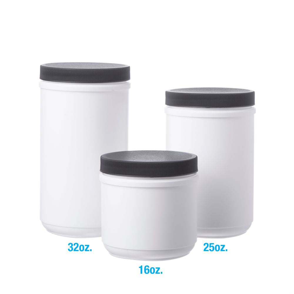 Small Canisters With Lids # 32 Oz. - 1 Dozen
