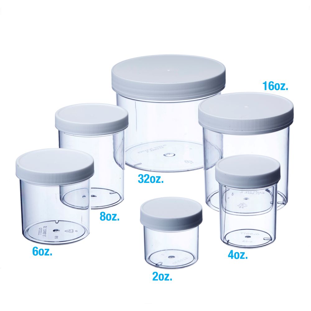 Clear Wide-Mouth Threaded Jars # 8 Oz. 70 mm cap - Pkg/48