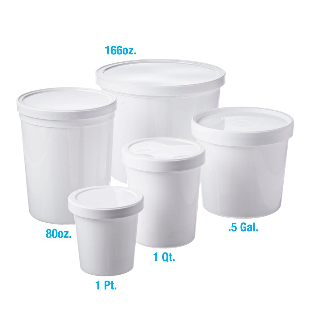 Round Tubs With Covers # 32 Oz. / 1 Qt.