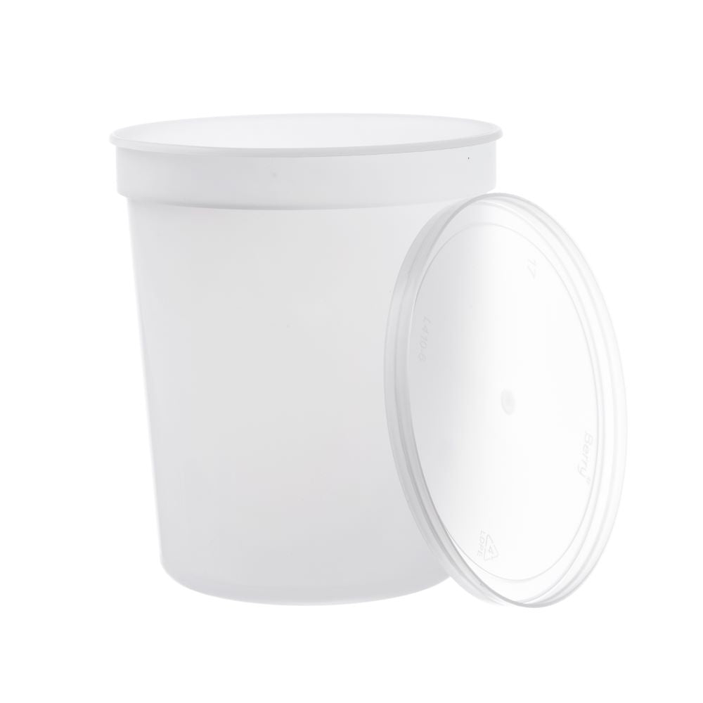 Yanco DP-2032WT 32 oz Rectangular Disposable Container w/ Lid - Plastic,  White