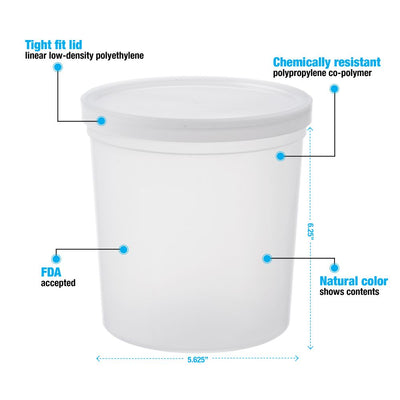 Translucent Disposable Containers # 64 Oz. - Case of 50