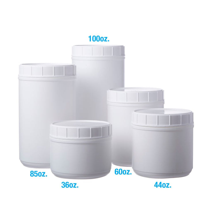 White Canisters With Lids White Lid, 44 Dozen