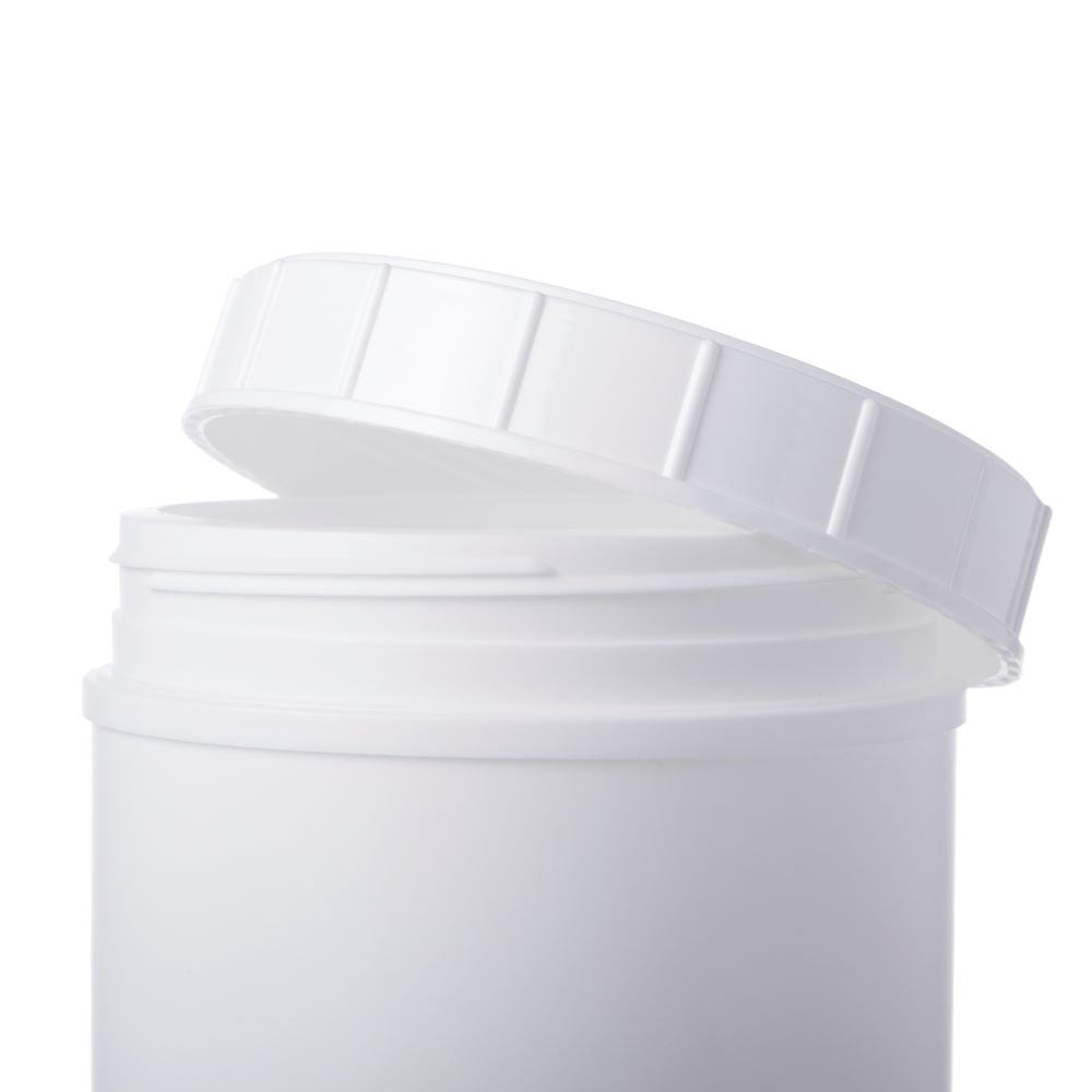 White Canisters With Lids # White Lid, 60 Oz. - 1 Dozen