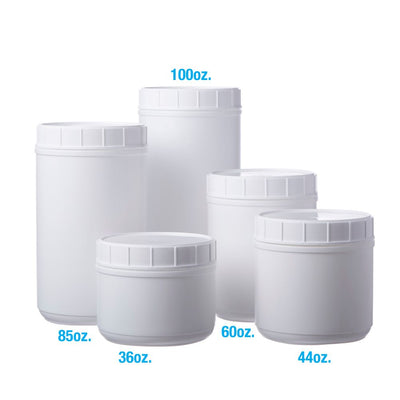White Canisters With Lids # White Lid, 60 Oz. - 1 Dozen