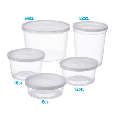 Economical Containers With Recessed Lids # 16 Oz. Case of 500