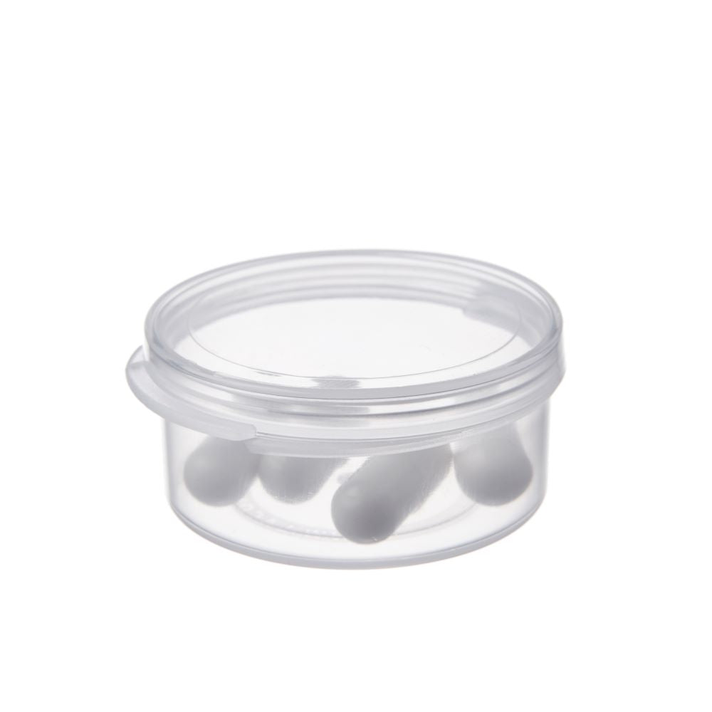 Consolidated Plastics Hinged Lid Vial Poly-Con Container, 1/4 oz, White,  100 Piece