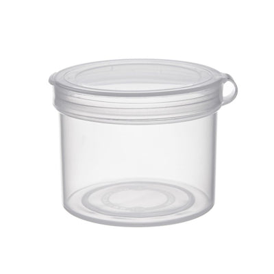 2 Oz. Poly-Cons With Attached Lid # Clear, 2 Dia. x 1 1/2 H - Pkg/100