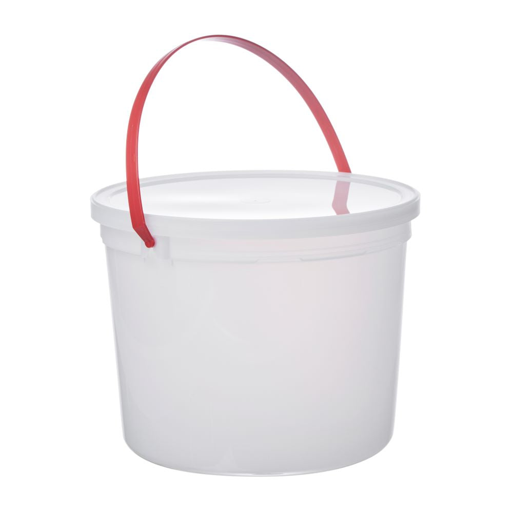 SENONAPO 13 Pack 1.5 Quart White Plastic Bucket With Handle
