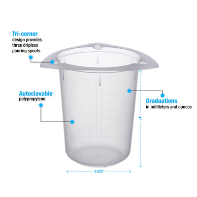 Tri Pour Disposable Beaker # 400 ml - Pkg/100 – Consolidated Plastics
