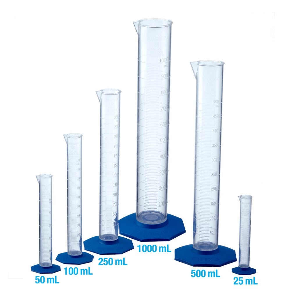 Lot De 4 Cylindres Gradués Thermo Scientific Nalgene 1000mL - TC/TD 20°C - Occasion