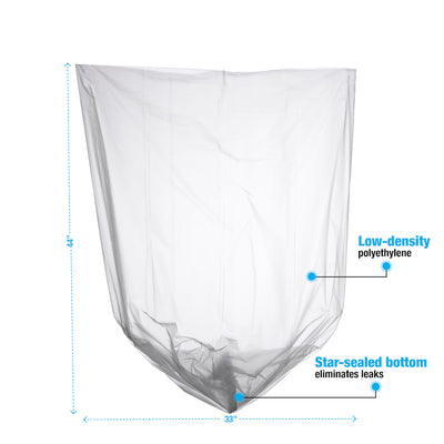 Premium Liners Clear # 32 Gal. 33x44 .98 Mil Heavy * - Case of 200