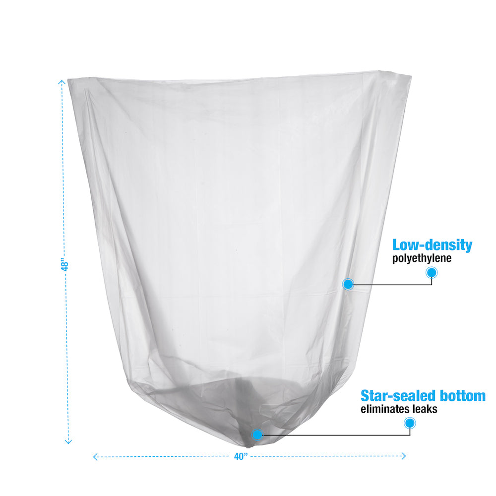 Premium Liners Clear # 40-45 Gal. 40x48 1.5 Mil X-Heavy - Case of 100