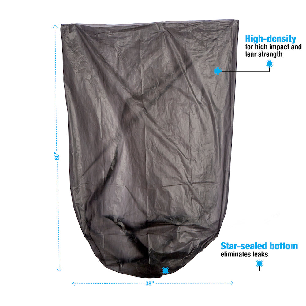 Economical Liners Black # 60 Gal. 38-60" .75 Mil X-Heavy - Case of 200