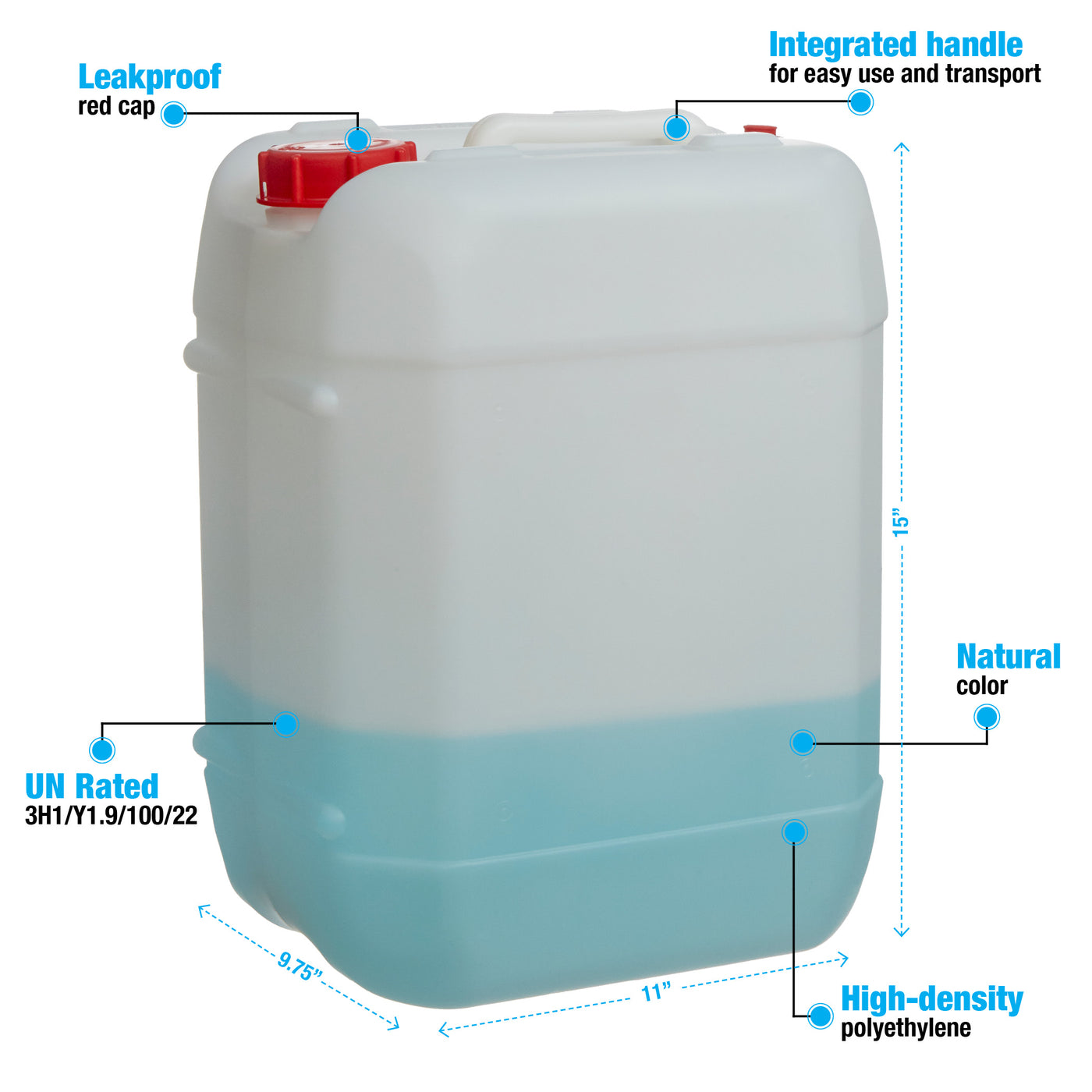 Stackable Carboys # 5 Gal. (natural)