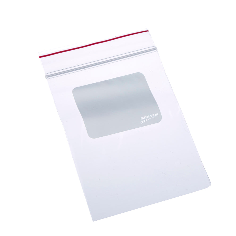 Minigrip® Reclosable White Block Bags 2 Mil # 3x4 - Case of 1000