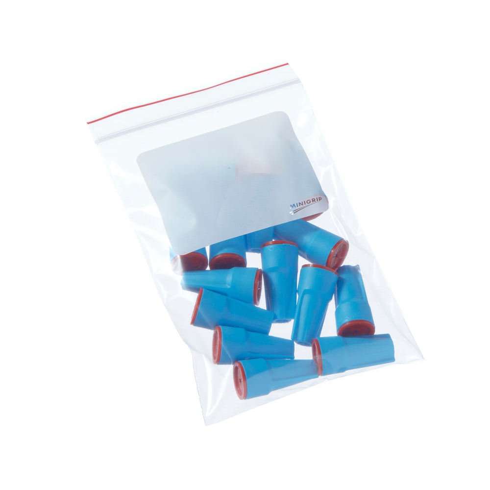 Minigrip® Reclosable White Block Bags 2 Mil # 4x6 - Case of 1000