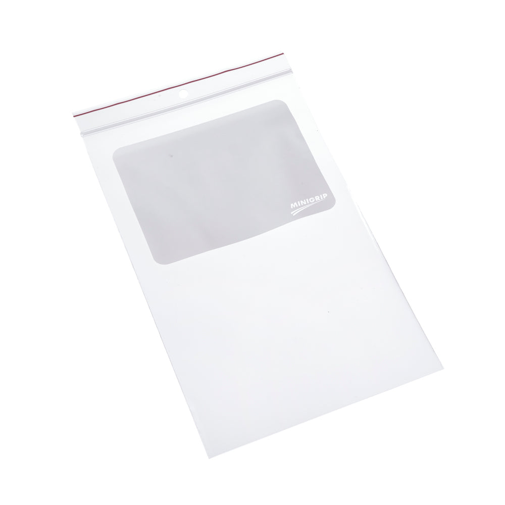 Minigrip® Reclosable White Block Bags 4 Mil # 6x9 - Case of 1000