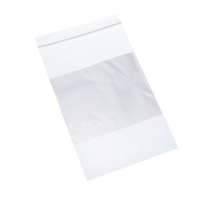 Consolidated's White Block Reclosable Bags 2 Mil # 5x8 - Case of 1000