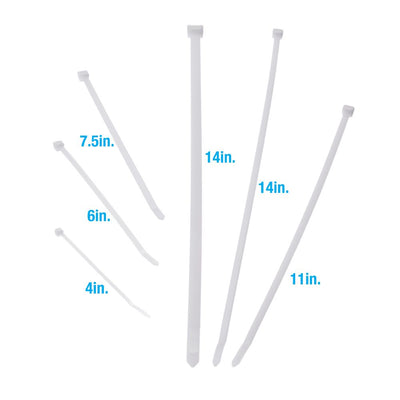 Nylon Plastic Cable Ties # 4" 18lbs - Pkg/100