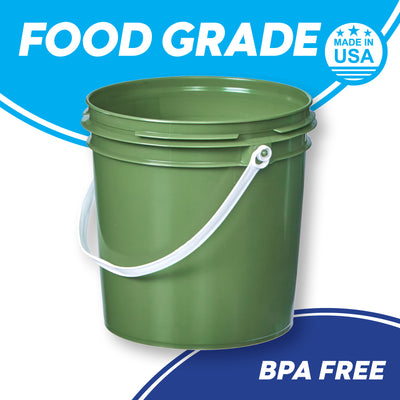 1 Gallon Pails - Plastic Handle # Lid Only, Green