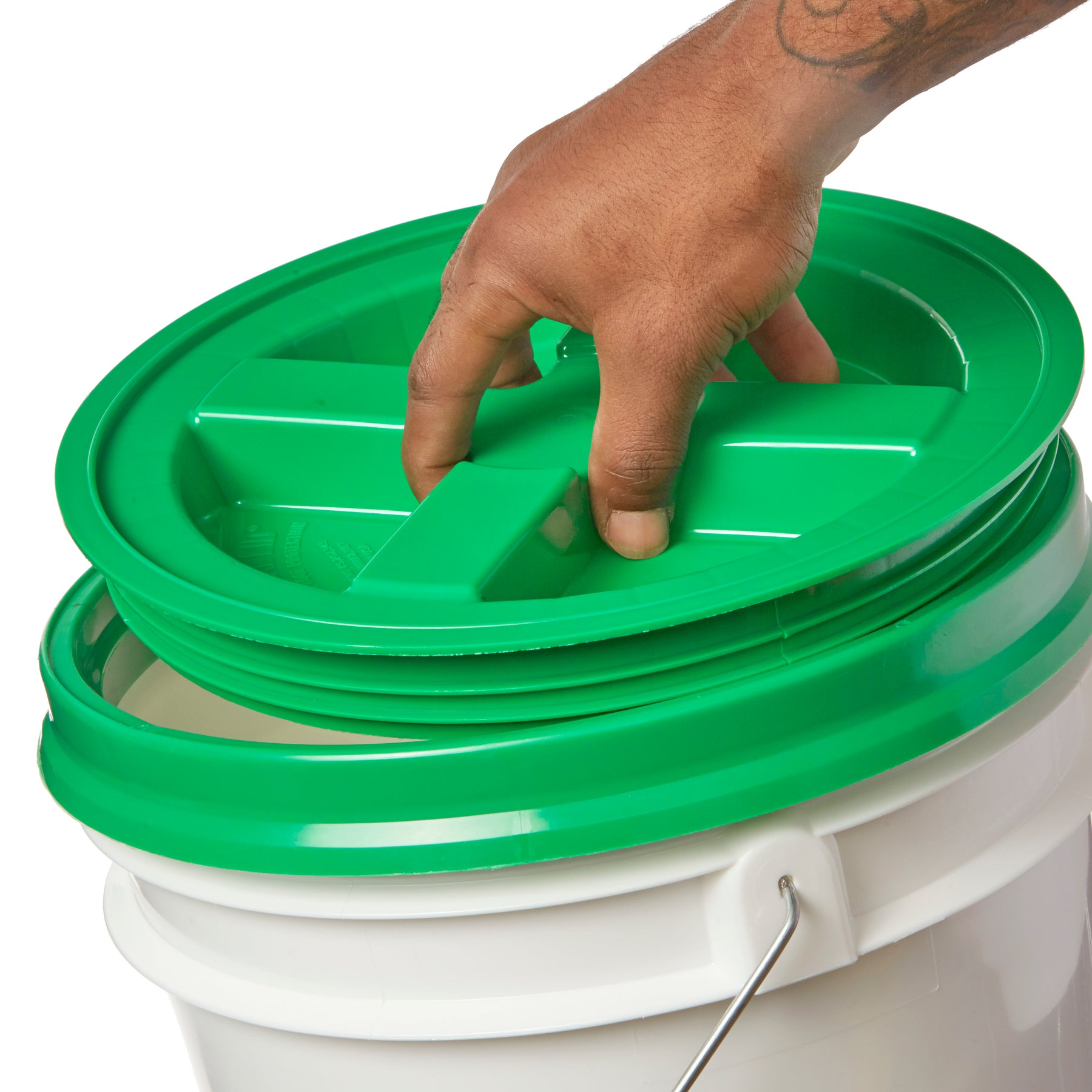 3.5 - 7 Gallon Gamma Seal Lids # Green – Consolidated Plastics