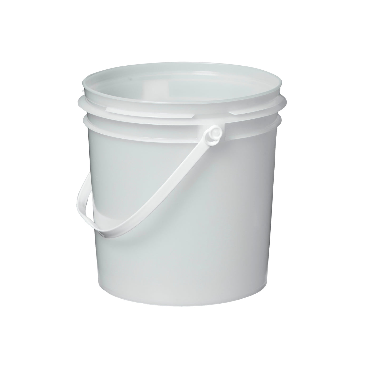 1 Gallon BPA Free Food Grade Round Plastic Bucket with White