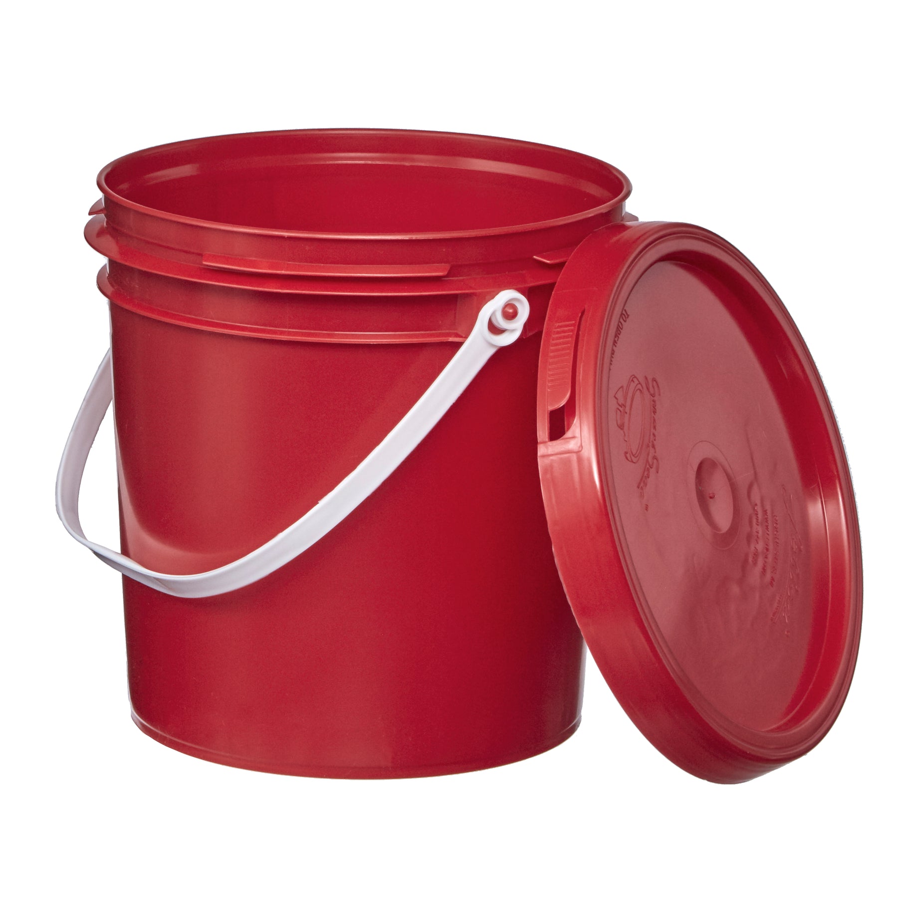 1 Gallon Pails - Plastic Handle # Pail Only, Red – Consolidated Plastics