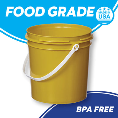 1 Gallon Pails - Plastic Handle # Lid Only, Yellow